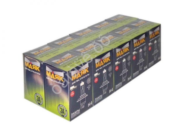 Лампа МАЯК H4 24V100/90W P43t   (мин.уп.10шт) 10/100/400