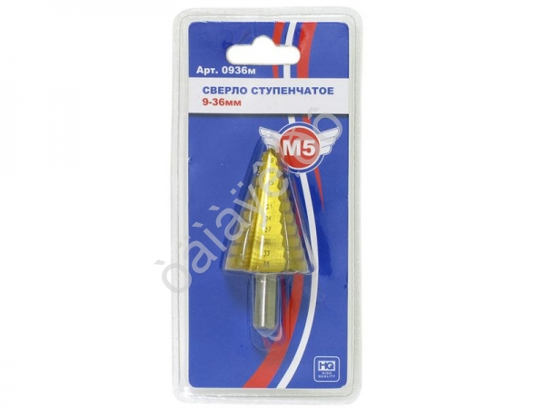 Сверло ступенчатое 9,0 - 36,0мм М5 /1/100_