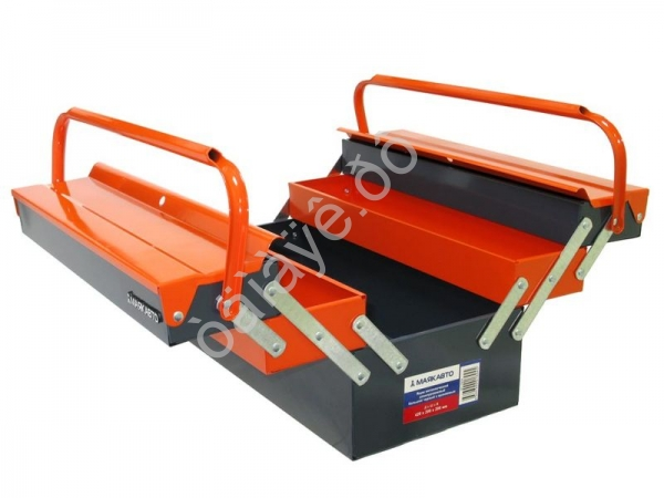 Ящик металлический разноуровневый большой черный с оранжевым /1/4 _ Ящик металлический разноуровневый большой черный с оранжевым /1/4 _