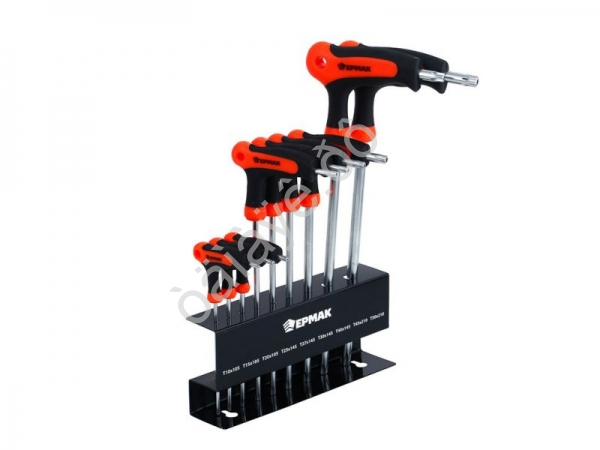 Набор ключей Т-обр. имбусовых ключей TORX T10-T50 ЕРМАК