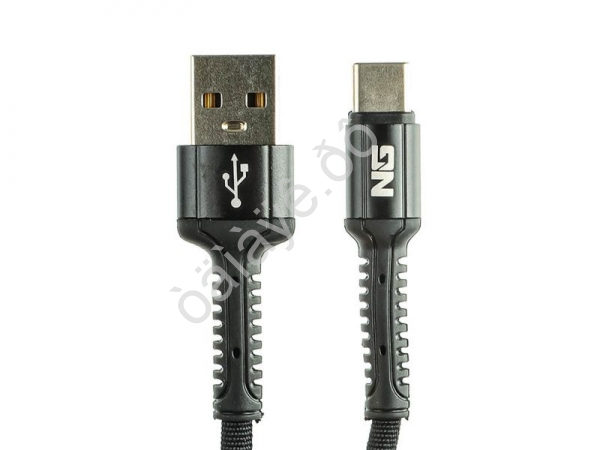 USB кабель Type-C, ткан. оплетка, 1.5м, 3А, QC 3.0, NG