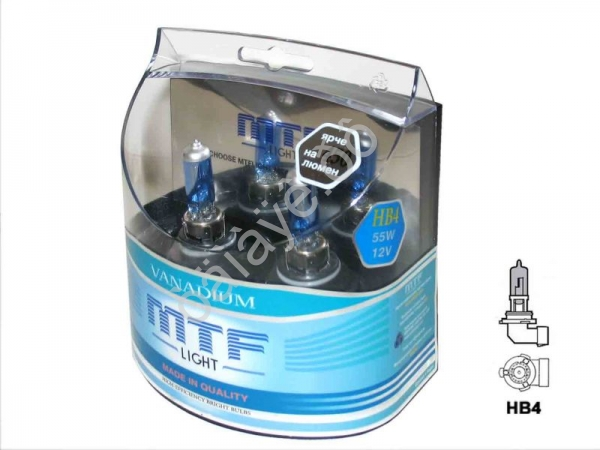 Набор ламп MTF HВ4 9006 12V55W Vanadium 5000K (Корея)