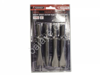 Набор зубил разнопрофильных 4пр.(круглая посадка ø10мм,L-125мм),в блистере Forsage