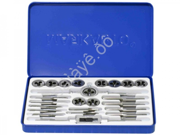 Набор метчиков и плашек метрический 24пр. (подшипниковая сталь) МАЯКАВТО™ /1/16_ Набор метчиков и плашек метрический 24пр. (подшипниковая сталь) МАЯКАВТО™ /1/16_