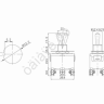 Тумблер 250V 15А (6c) ON-ON двухполюсный (KN-202) REXANT