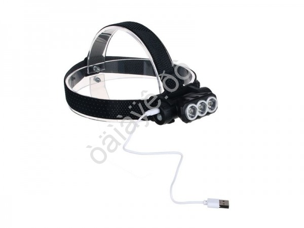 Фонарь на голову Ермак 3 LED, 1200мАч, 3 режима, 8,3х3,8х5,4см, USB кабель, пластик Фонарь на голову Ермак 3 LED, 1200мАч, 3 режима, 8,3х3,8х5,4см, USB кабель, пластик