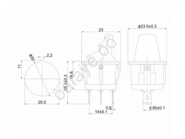 Выключатель клавишный круглый 12V 16А (3с) ON-OFF синий с подсветкой (RWB-224, SС-214) REXANT Выключатель клавишный круглый 12V 16А (3с) ON-OFF синий с подсветкой (RWB-224, SС-214) REXANT