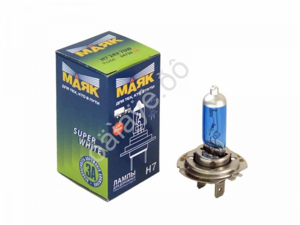 Лампа МАЯК H7 24V 70W Px26d  SUРER WHITE
