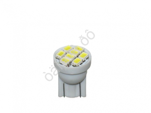 Светодиод Т10 -  8SMD  1210 белый (блистер,2шт) 1/1000_