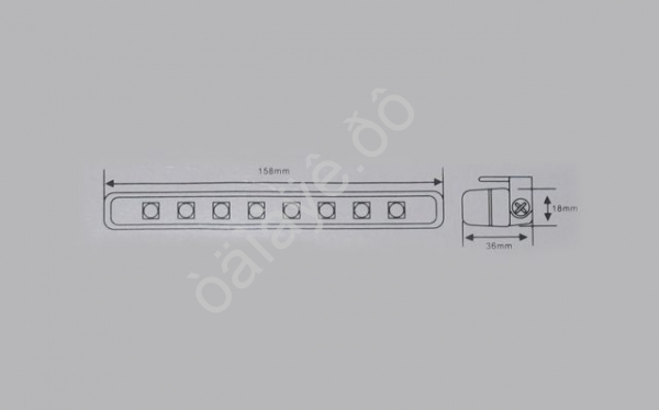 Огни ходовые DRL, 8 LED МТ 1/100_
