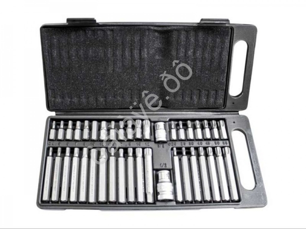 Набор бит с битодержателями 40пр. (10мм)(75/30мм:T20-T55,H4-H12,M5-M12), в пластиковом кейсе Partner