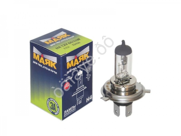 Лампа МАЯК H4 12V60/55W P43t (мин.уп.10шт) 10/400 Лампа МАЯК H4 12V60/55W P43t (мин.уп.10шт) 10/400