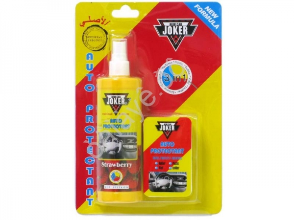 Полироль панели "JOKER" с губкой Клубника 250мл 1/12