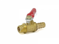 Кран шаровой 1/4"x8 наружняя резьба/елочка Ø8мм латунь PR-0504