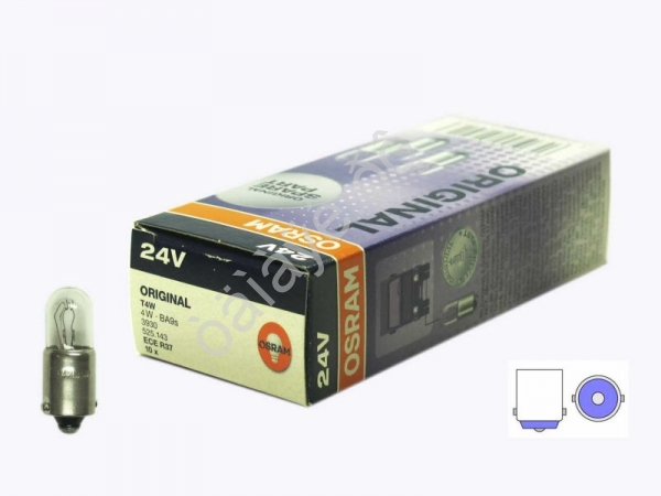 Лампа Osram T24-4W BA9s 3930/10/50