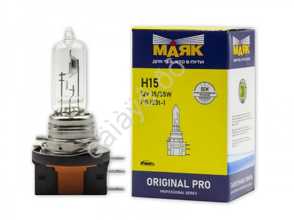 Лампа МАЯК ORIGINAL PRO H15 12V 15/55W PGJ23t-1