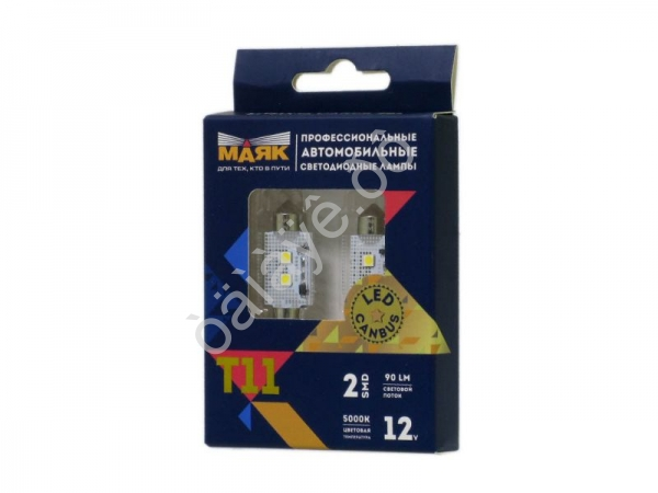Светодиод 12V T11x36 2SMD(3030) 180° SUPER WHITE CAN06 Светодиод 12V T11x36 2SMD(3030) 180° SUPER WHITE CAN06