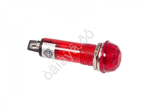Индикатор ГРАНЕНЫЙ  Ø10.2  220V  красный  (RWE-205)  REXANT