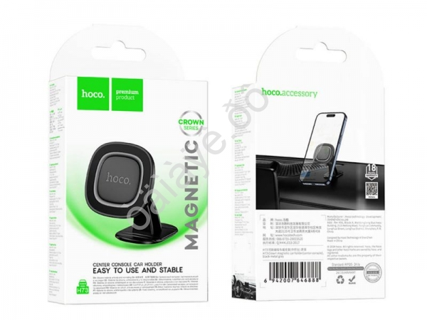 Держатель телефона магнитный на панель, черный HOCO H73