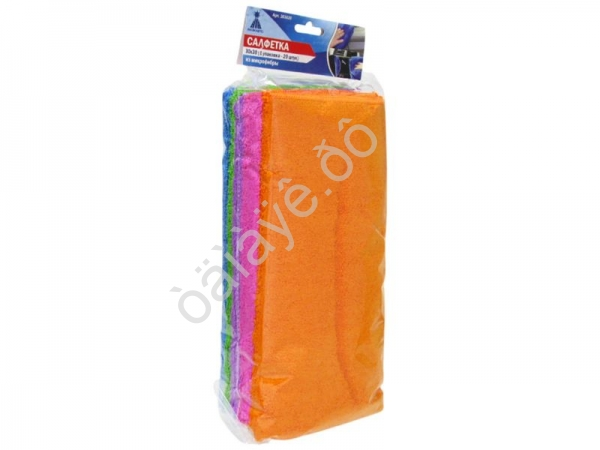 Салфетка Микрофибра 30*30 (1уп.-20шт) МАЯКАВТО™1/24_