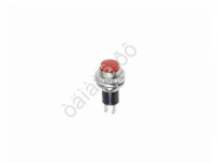 Кнопка 220v 2A (2c) (ON)-OFF Ø10,2 металл красная Mini/10