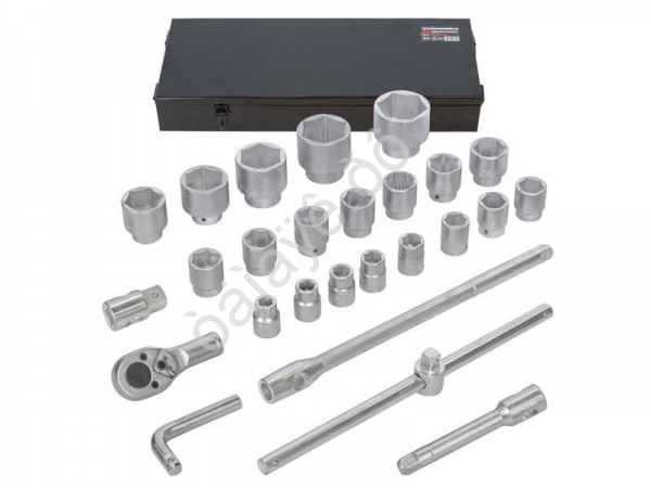 Набор инструментов 3/4 ",26 пр.(6гр.)(17,19,21,22,24,27,30,32,33,34,35,36,(36-12гр),38,41,46,50-3/4" FORCEKRAFT