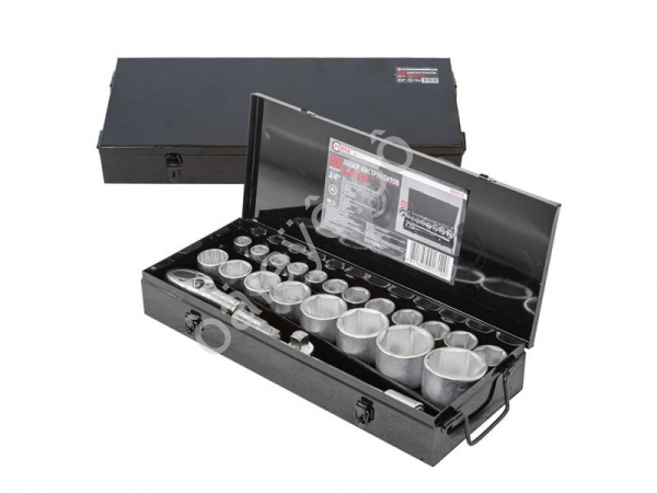 Набор инструментов 3/4 ",26 пр.(6гр.)(17,19,21,22,24,27,30,32,33,34,35,36,(36-12гр),38,41,46,50-3/4" FORCEKRAFT