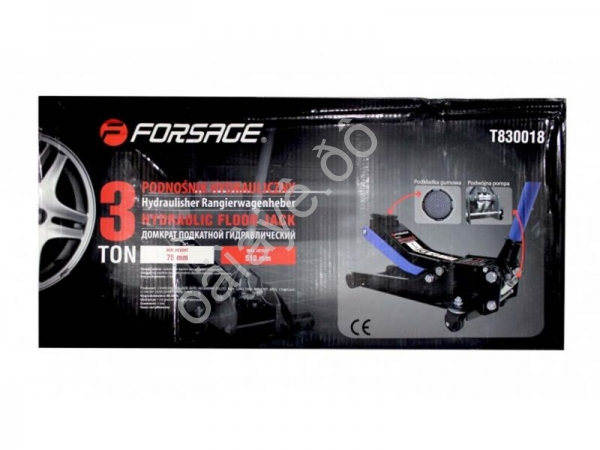 Домкрат подкатной 3т. низкопрофильный  Forsage