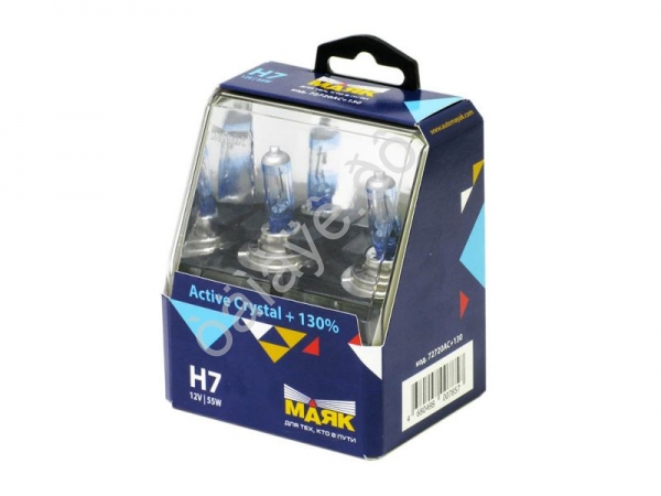 Лампа МАЯК Active H7 12V 55W Px26d Crystal +130% /1/6/60 Лампа МАЯК Active H7 12V 55W Px26d Crystal +130% /1/6/60
