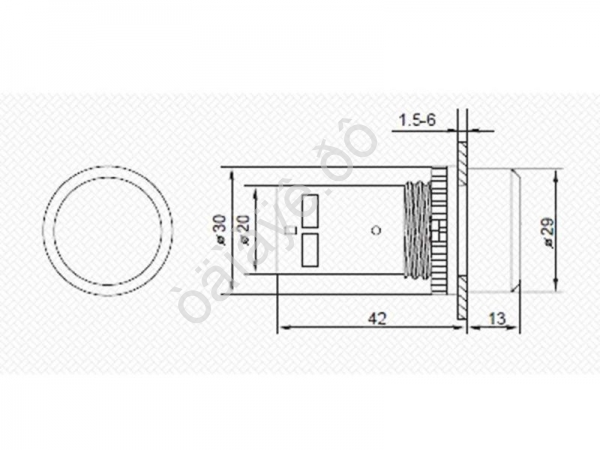Кнопка EB22 возвратная желтая NO+NC 300 В