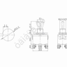 Тумблер 250V 15А (6c) (ON)-OFF-(ON) двухполюсный (KN-223) REXANT Тумблер 250V 15А (6c) (ON)-OFF-(ON) двухполюсный (KN-223) REXANT