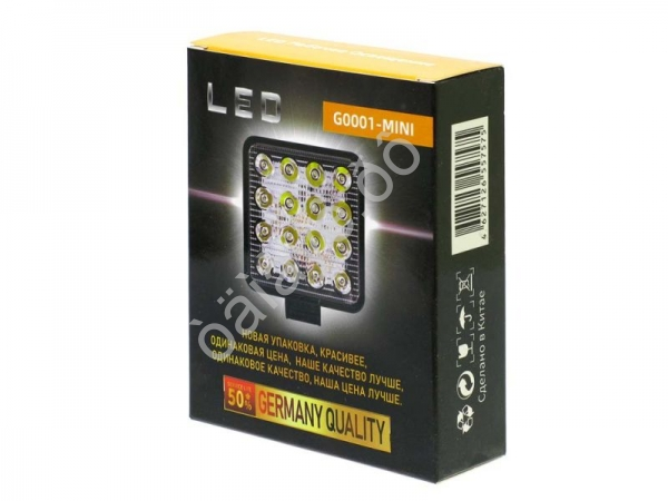 Фара светодиод. дополнит. 16SMD 48W 12-24V, направленный свет (SPOT) G001-mini Фара светодиод. дополнит. 16SMD 48W 12-24V, направленный свет (SPOT) G001-mini