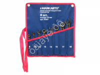 Набор трещоточных ключей с шарниром 8пр. (8-19мм) в сумке МАЯКАВТО™ /1_ Набор трещоточных ключей с шарниром 8пр. (8-19мм) в сумке МАЯКАВТО™ /1_