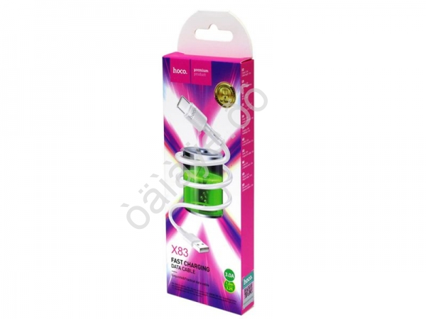 Дата-кабель USB-Type-C 1м, 2,4А, белый HOCO X83 (33шт в уп) Hoco