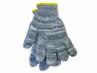 Перчатки х/б с ПВХ  10кл. ЗИМА двойные серые /5/200/