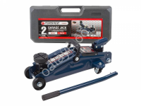 Домкрат подкатной гидравлический 2т с вращающ ручкой (h min140мм, h max 340мм) в кейсе Forsage