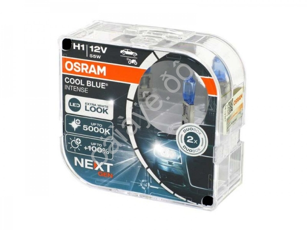Лампа Osram H1 12V55W+100% COOL BLUE INTENSE NextGen P14.5s EURO Лампа Osram H1 12V55W+100% COOL BLUE INTENSE NextGen P14.5s EURO
