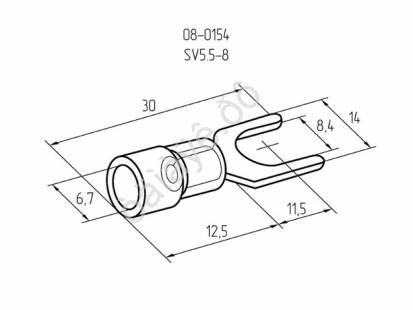 Клемма с изол. вилка REXANT НВИ=8.4мм 4-6мм SVS5.5-8 (100шт)