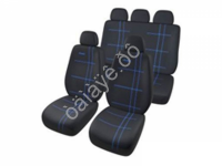 Чехлы на сиденья 9пр., черные+синяя нитка М5, Classic series /1/10_