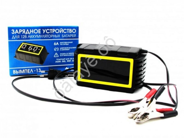 Зарядное устройство Вымпел-13 (автомат,6А, LED экран, мал.корпус) Зарядное устройство Вымпел-13 (автомат,6А, LED экран, мал.корпус)