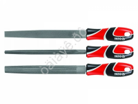 Набор напильников 250мм по металлу 3 предмета (плоский,трехгранный,полукруглый-средняя насечка) YATO