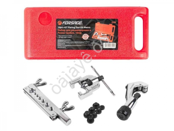 Набор инструментов для развольцовки и резки трубок  10пр.(5, 6, 8, 10, 12, 14,16 мм)в кейсе Forsage