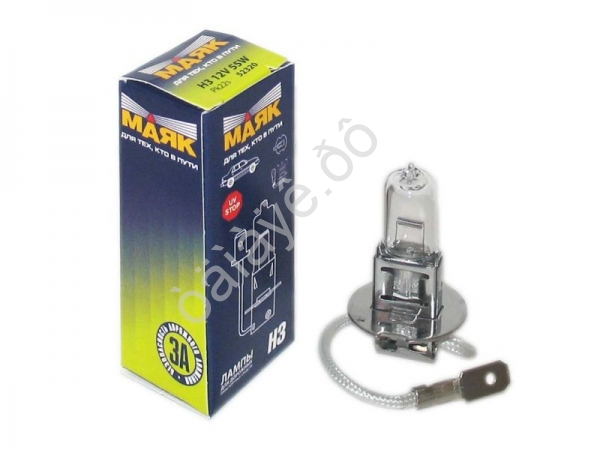 Лампа МАЯК H3 12V 55W Pk22s (мин.уп.10шт) 10/800 Лампа МАЯК H3 12V 55W Pk22s (мин.уп.10шт) 10/800