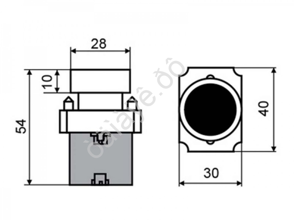 Кнопка XB2 красная NC