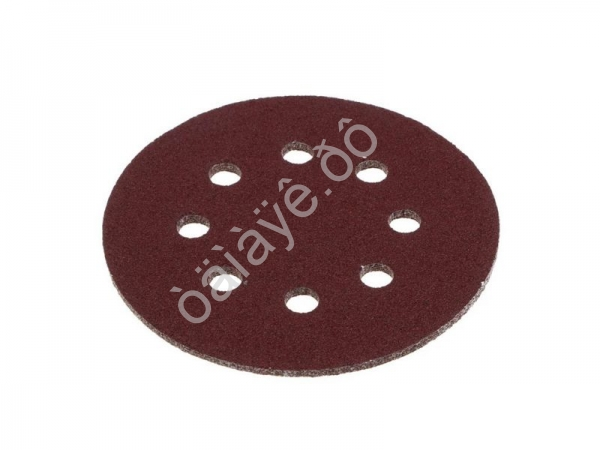 Круг шлифовальный из абразивной бумаги на велкро основе, 8 отверстий, P60, 125 мм, 5шт. ЕРМАК