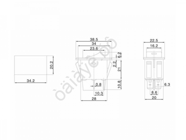 Выключатель клавишный 12V 35А (4с) ON-OFF с синей LED подсветкой (ASW-17D) REXANT Выключатель клавишный 12V 35А (4с) ON-OFF с синей LED подсветкой (ASW-17D) REXANT
