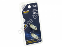 Светодиод 12V T11x31 4SMD(2835) SV8.5/8 WHITE SILVER SL04
