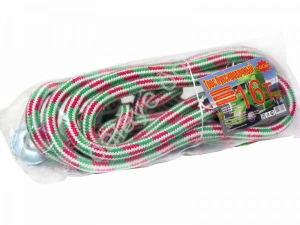 Трос (шнур плетёный)  "Барнаул" 16т, 5м с крюками /1/10