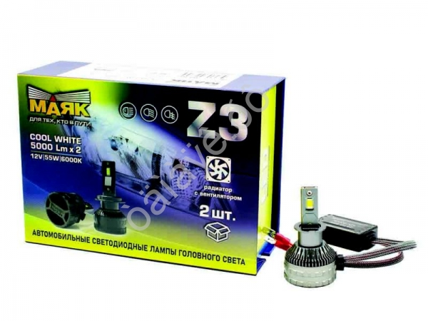 Светодиод 12-60V Z3 H3 6000K 5000Lm МАЯК Светодиод 12-60V Z3 H3 6000K 5000Lm МАЯК