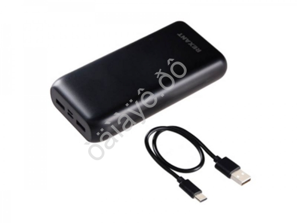 Портативное зарядное устройство Power Bank (аккумуляторная батарея) 20000 mAh с Quick Charge и Power Delivery, черное REXANT Портативное зарядное устройство Power Bank (аккумуляторная батарея) 20000 mAh с Quick Charge и Power Delivery, черное REXANT